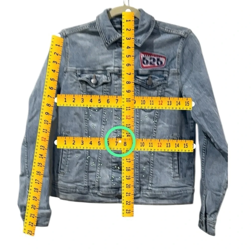 Disney Lilo & Stitch Denim Jacket, 98% Cotton / 2% Spandex, Size Small - Picture 14 of 14